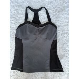 Tek Gear L Black/ Gray Built In Bra Activewear Tank. Great Item, Comfortable